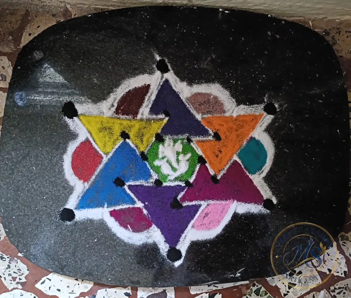 3D Star Rangoli — rangoli by Mahalakshmi Srikanth