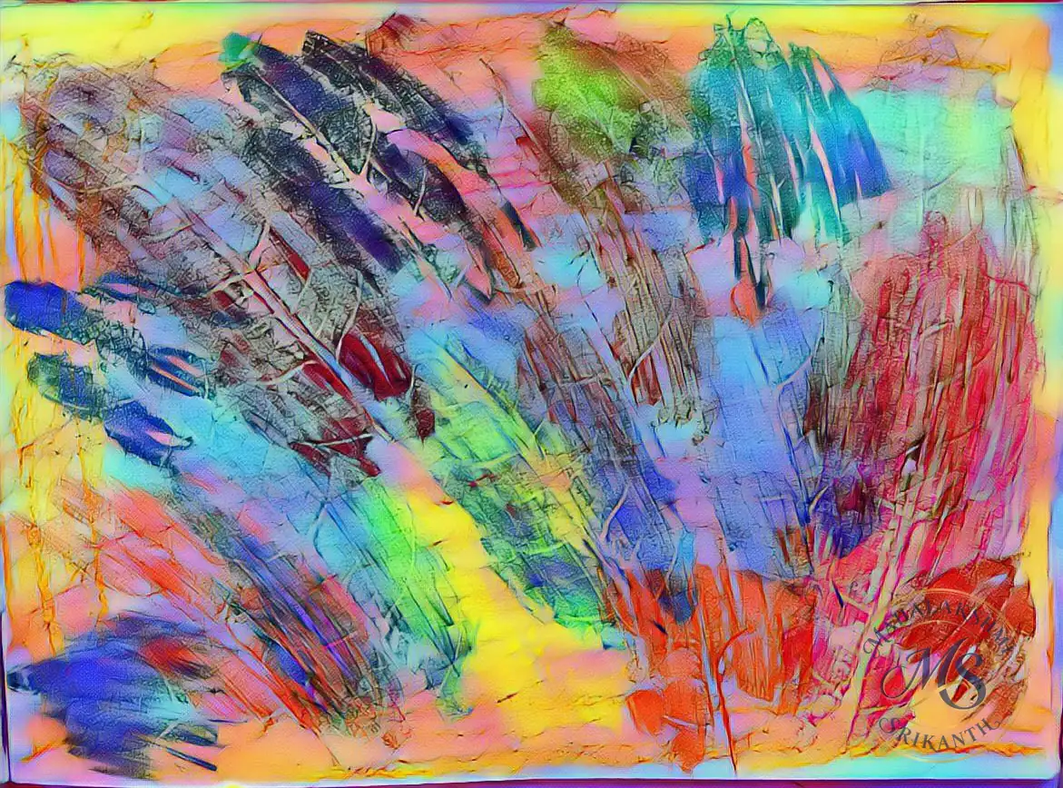 Abstract Colorful Brushstrokes — painting by Mahalakshmi Srikanth