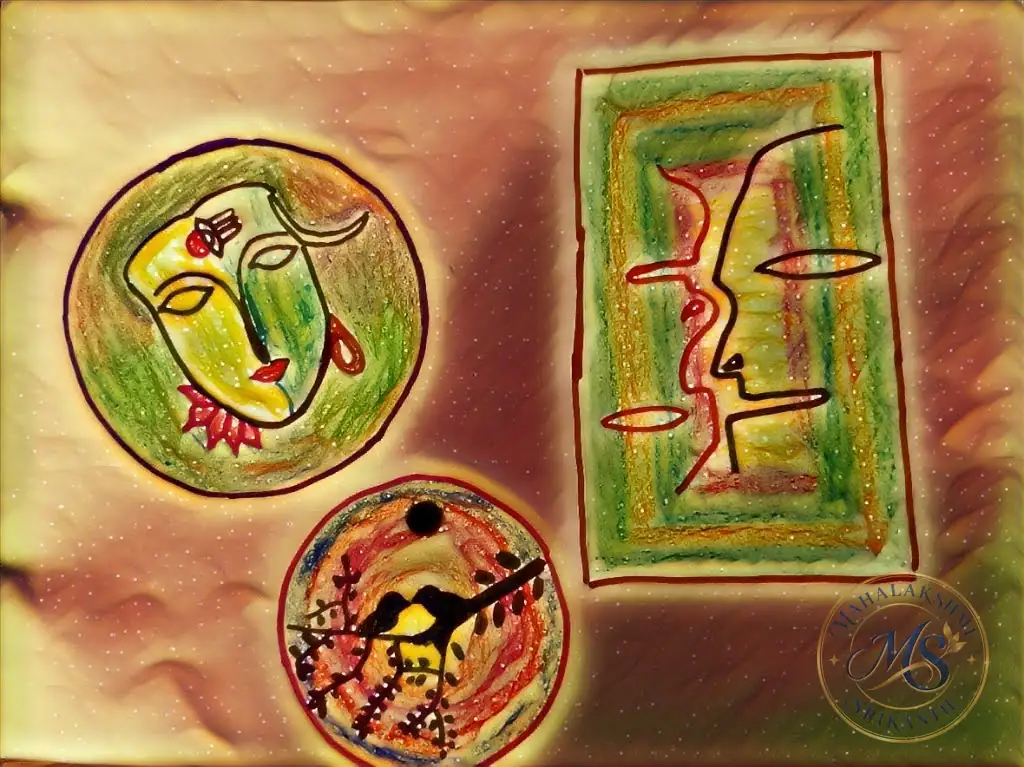 Abstract Faces In Frames — drawing by Mahalakshmi Srikanth