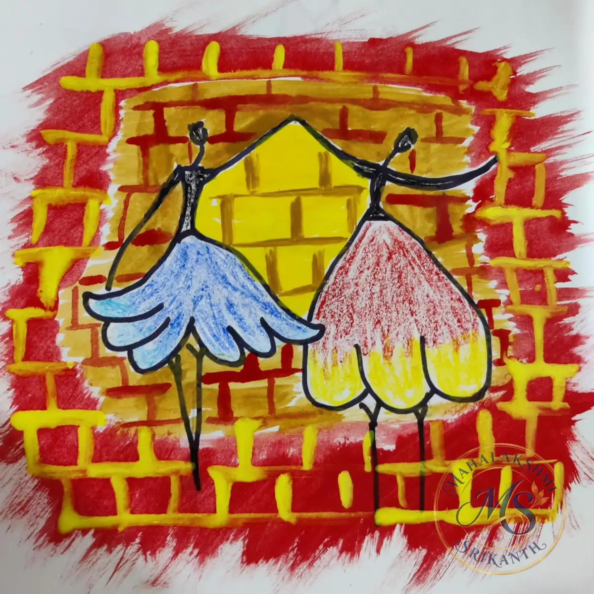 African Dance — painting by Mahalakshmi Srikanth