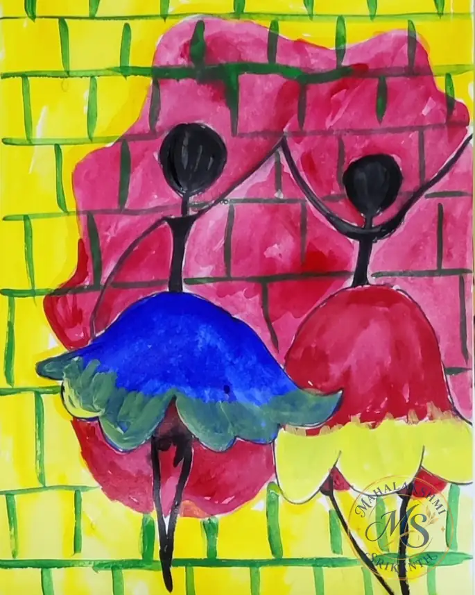 African Women Dancer — painting by Mahalakshmi Srikanth