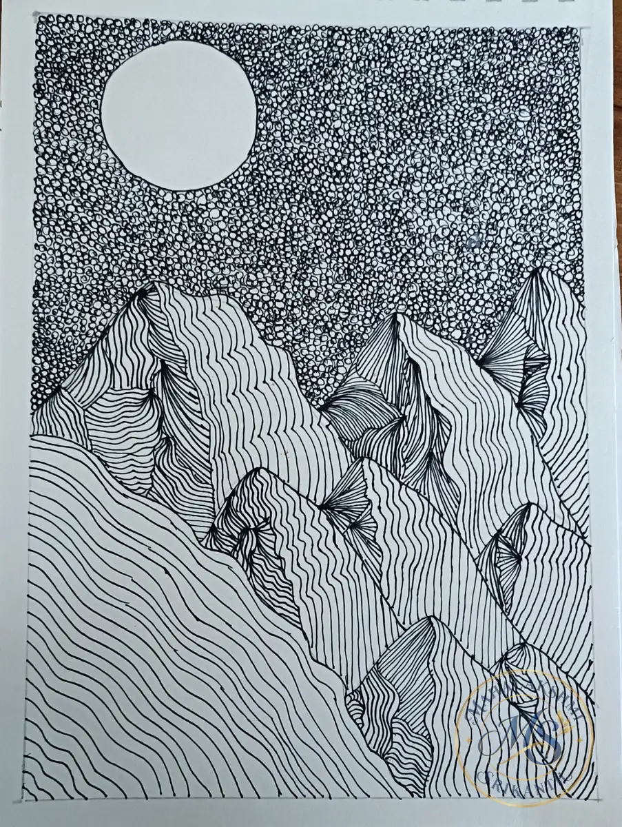 Art Lies Even in Simple Lines — drawing by Mahalakshmi Srikanth