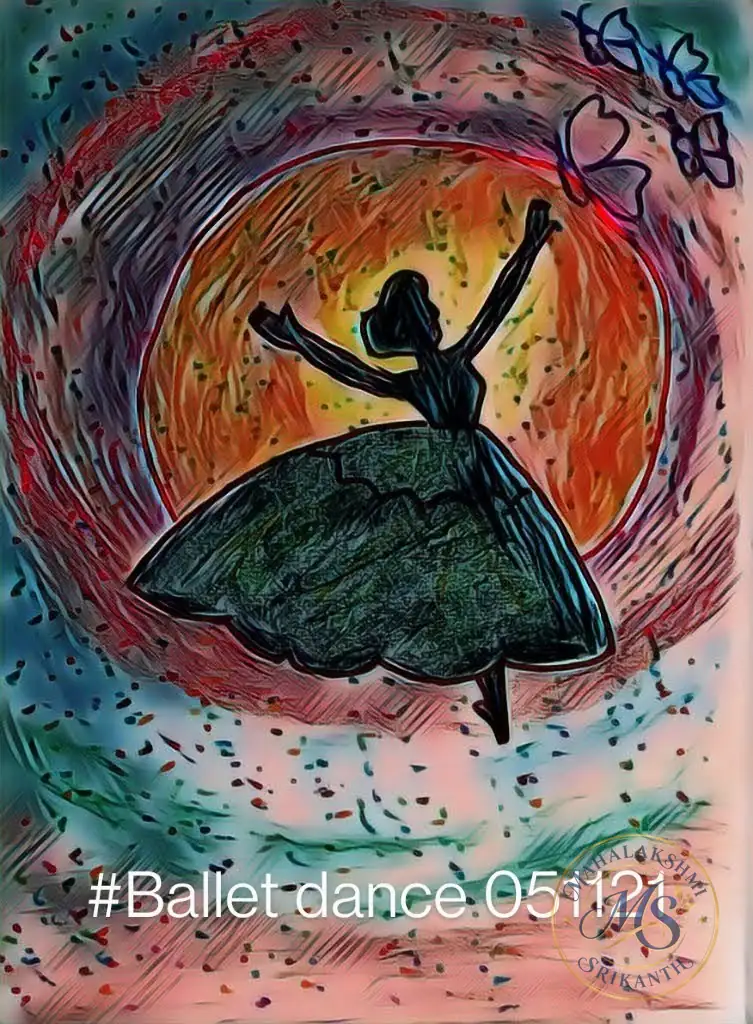 Ballet Dancer Silhouette — drawing by Mahalakshmi Srikanth