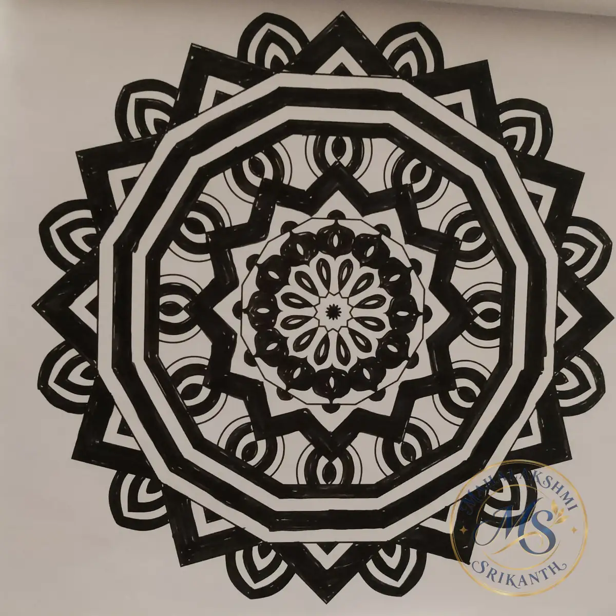 Black And White Mandala — mandala by Mahalakshmi Srikanth