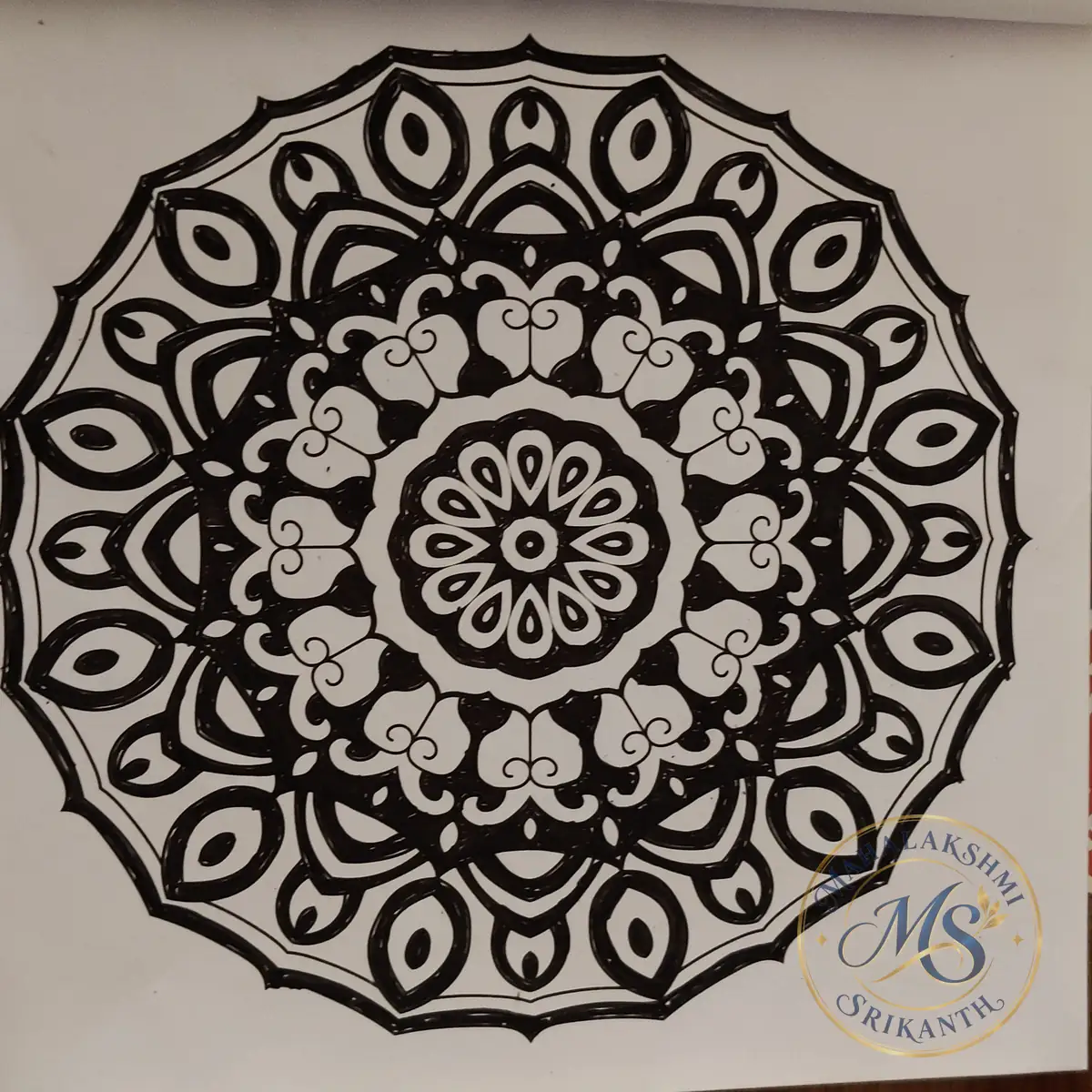 Black And White Mandala — mandala by Mahalakshmi Srikanth