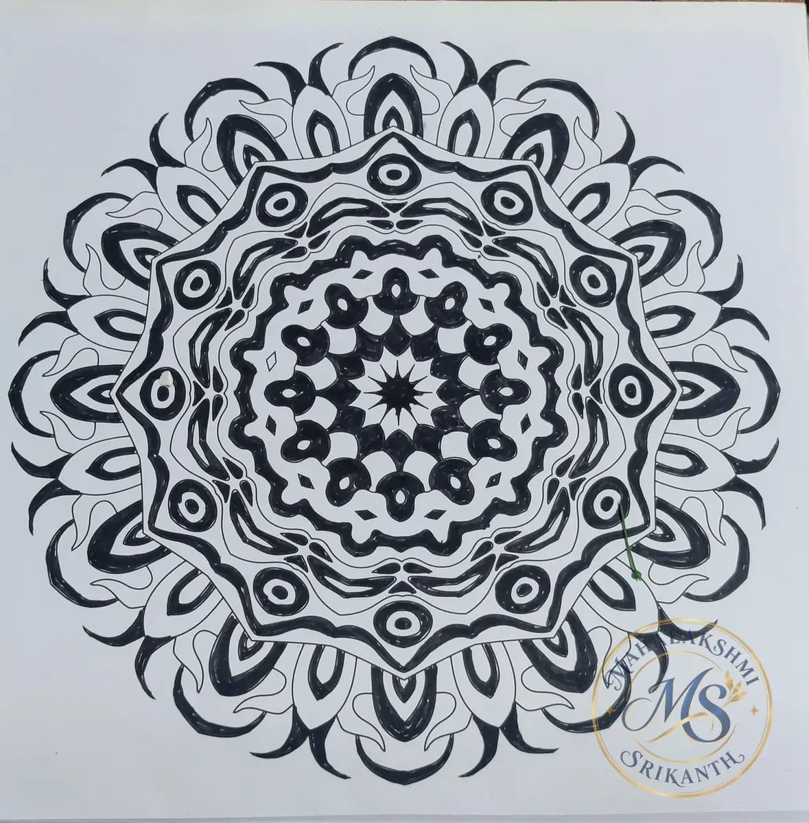 Black And White Mandala — mandala by Mahalakshmi Srikanth