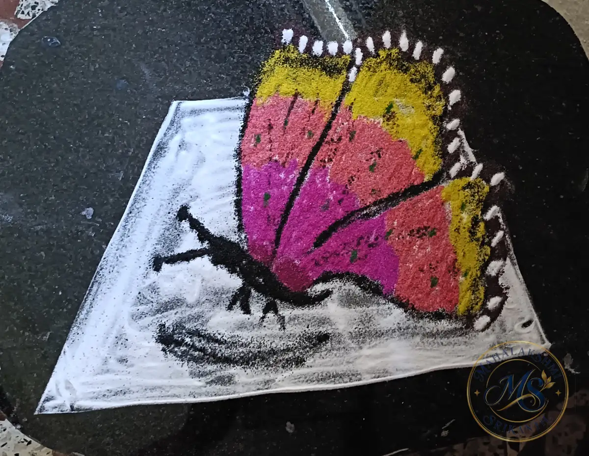 Butterfly Rangoli — rangoli by Mahalakshmi Srikanth