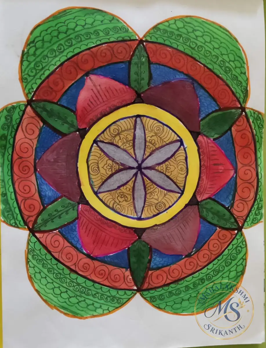 Colorful Flower Mandala — mandala by Mahalakshmi Srikanth