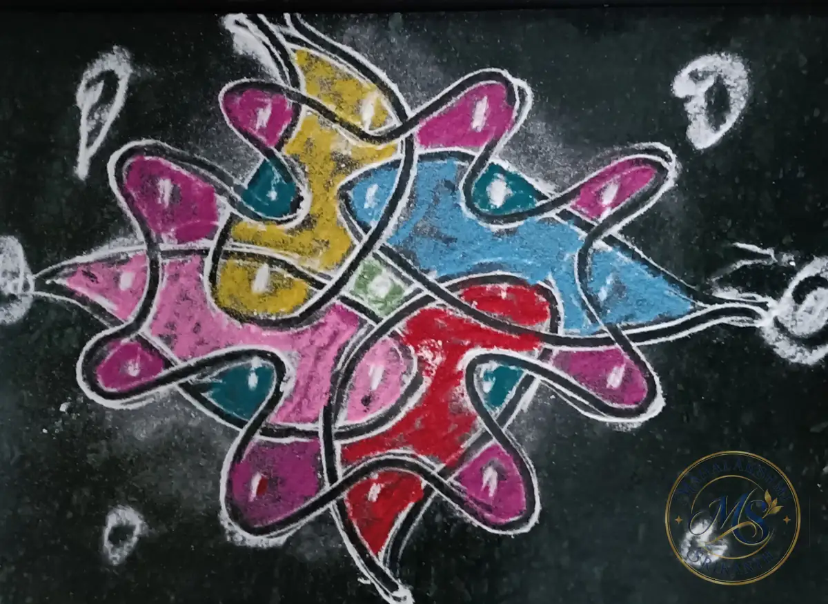 Colourful Fish Rangoli — rangoli by Mahalakshmi Srikanth