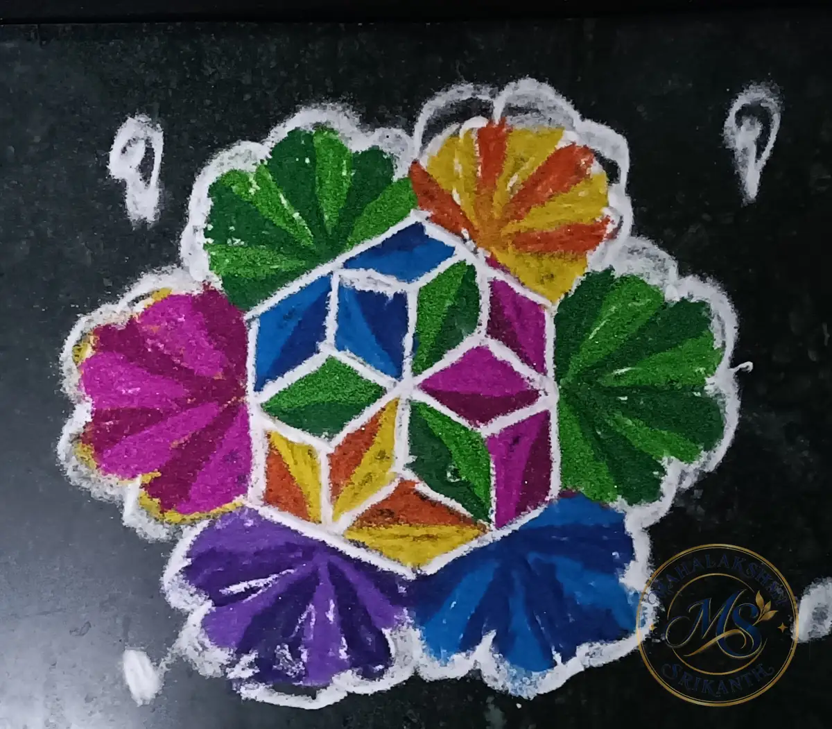 3D Rangoli — rangoli by Mahalakshmi Srikanth