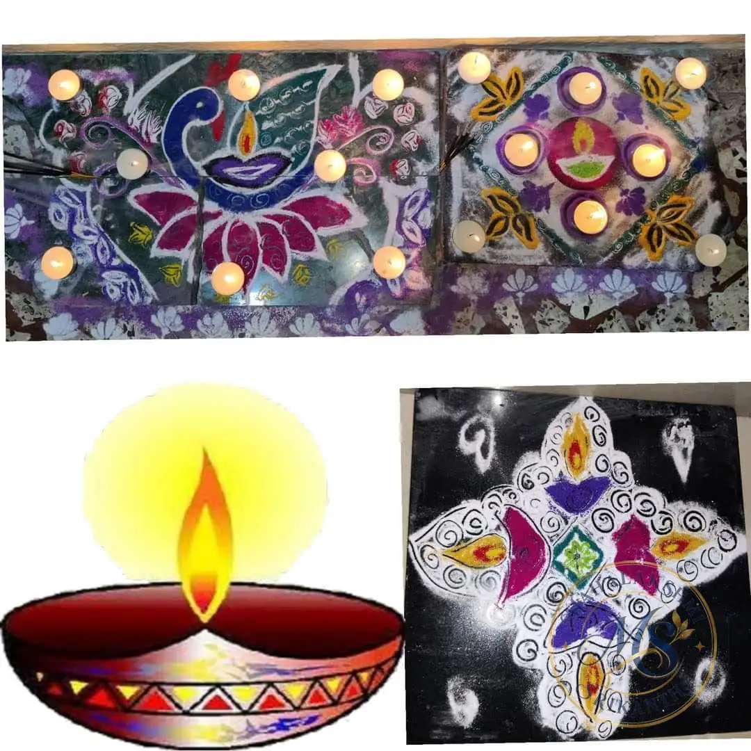 Diwali Diya Rangoli — rangoli by Mahalakshmi Srikanth