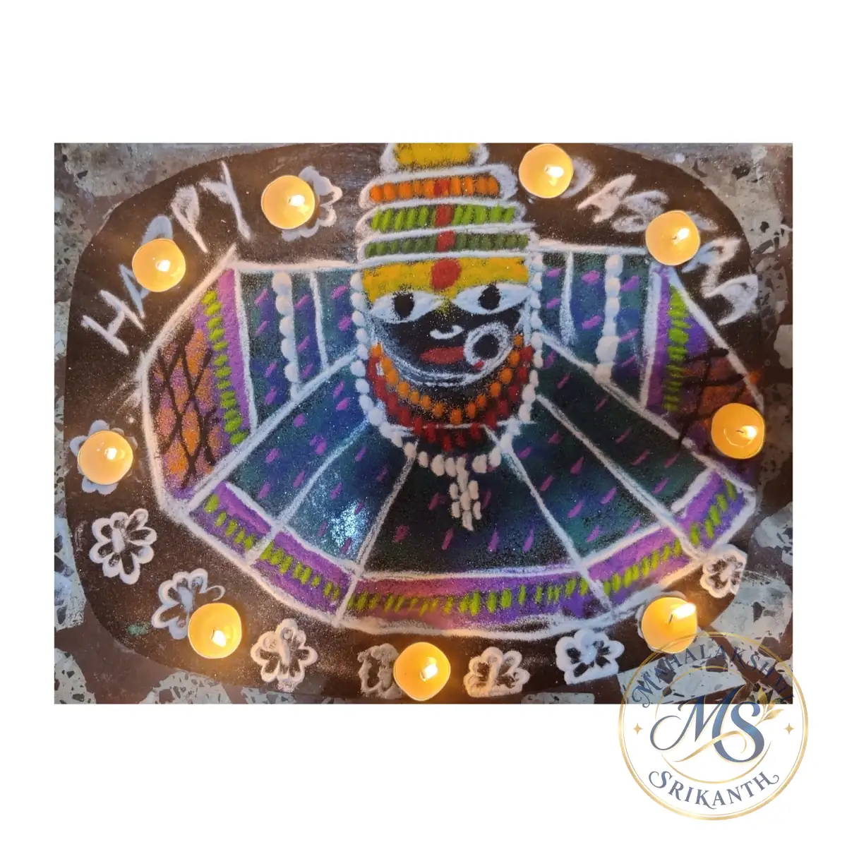 Kolhapur Mahalakshmi Rangoli — rangoli by Mahalakshmi Srikanth