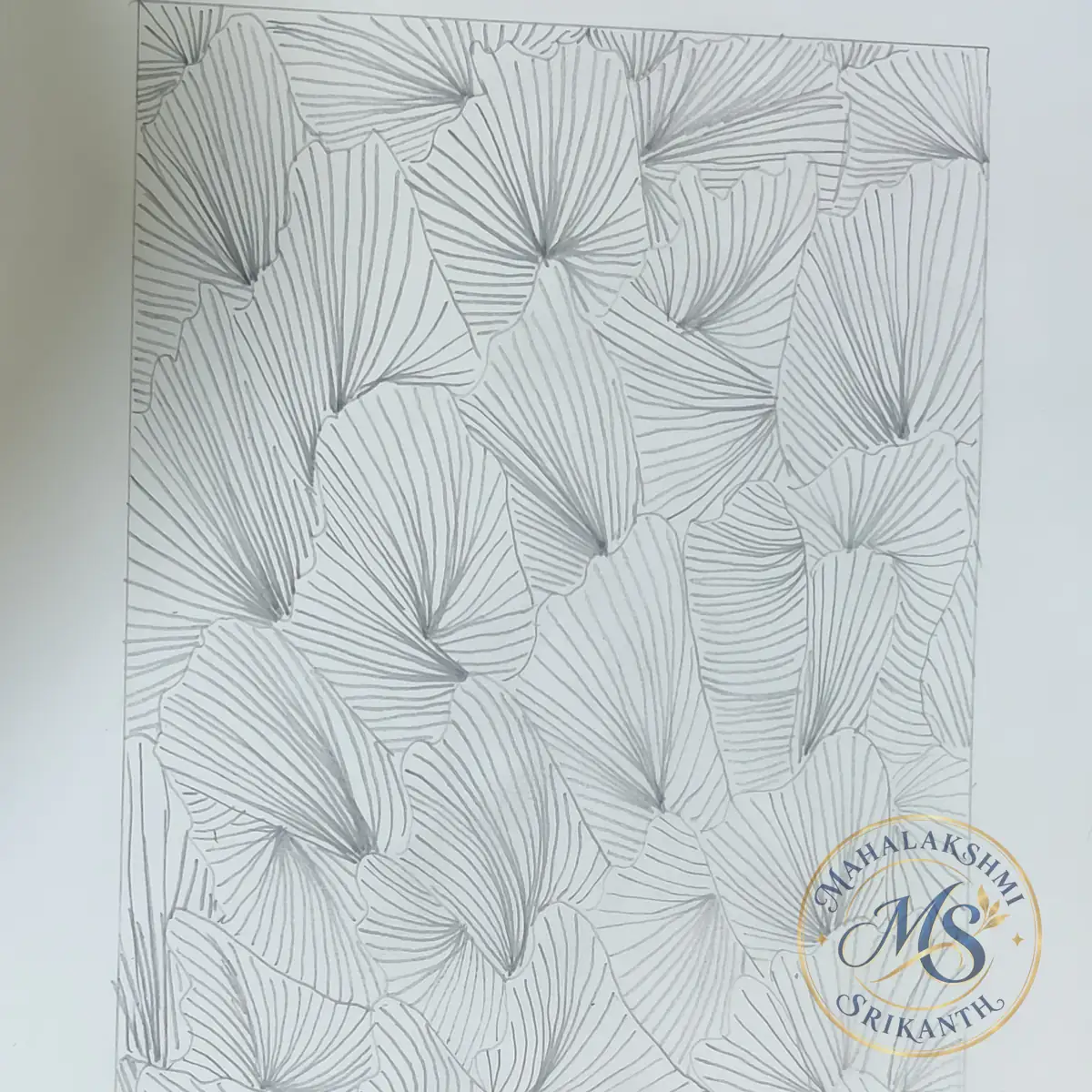 Fan Leaves Line Pattern — drawing by Mahalakshmi Srikanth