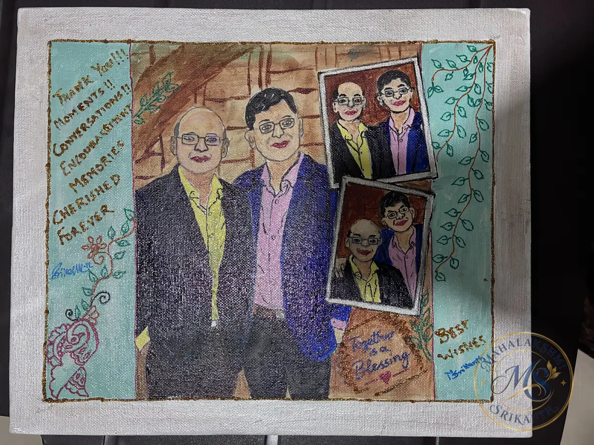 Farewell Memories Portrait Painting — painting by Mahalakshmi Srikanth