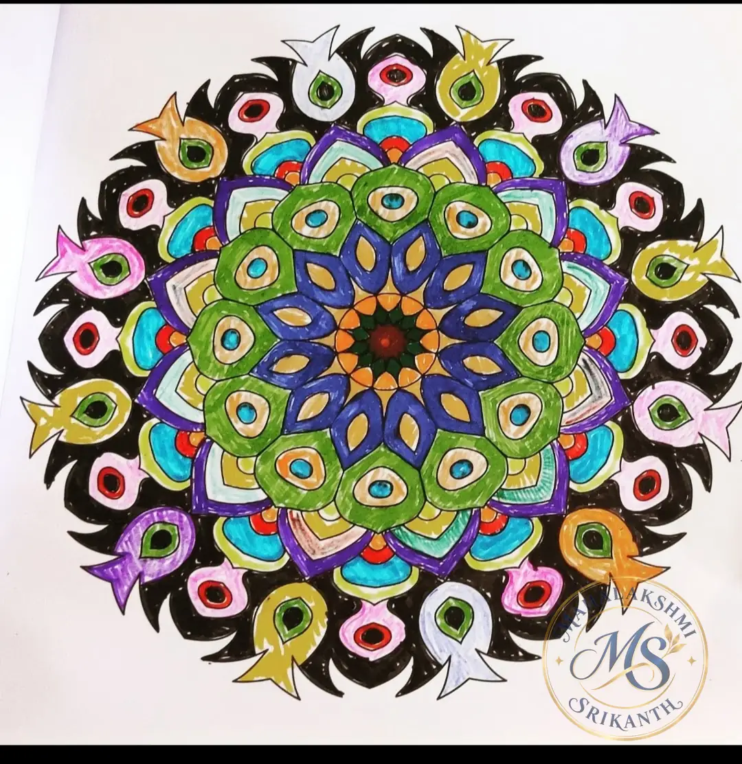 Fish Border Mandala — mandala by Mahalakshmi Srikanth