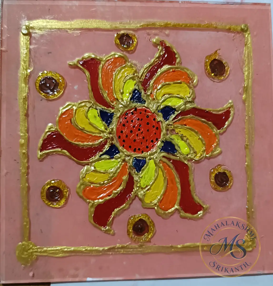 Flower Acrylic Sheet Painting — painting by Mahalakshmi Srikanth