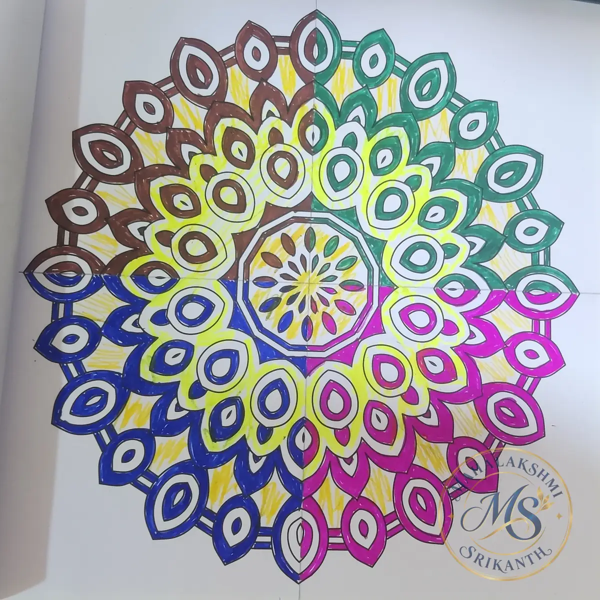 Four Color Mandala — mandala by Mahalakshmi Srikanth