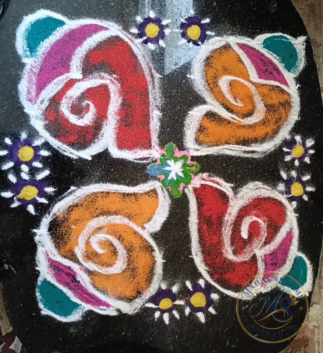 Shank Rangoli — rangoli by Mahalakshmi Srikanth