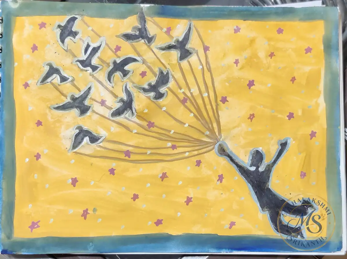 Freedom Painting — painting by Mahalakshmi Srikanth