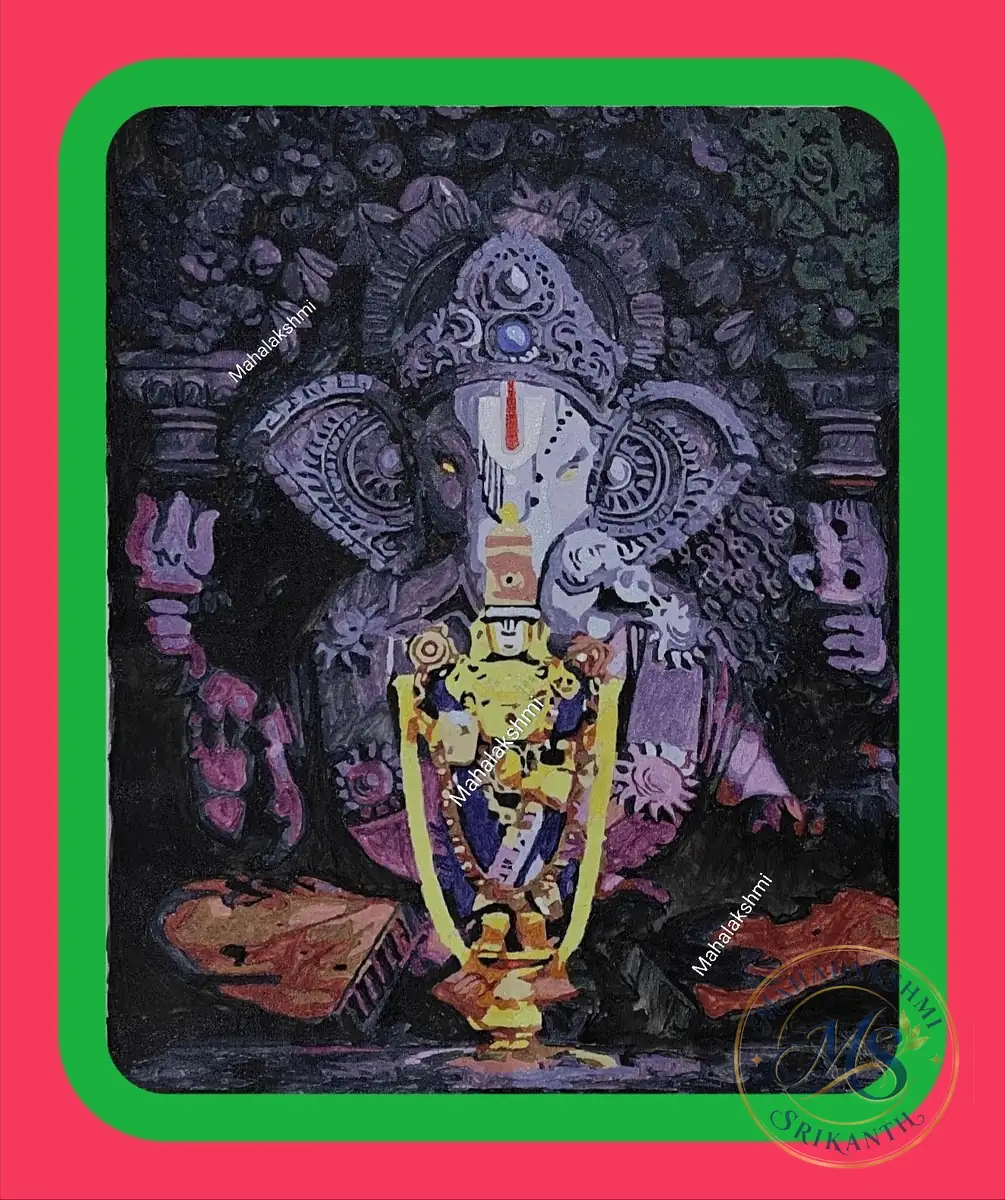 Ganesha & Balaji Painting — painting by Mahalakshmi Srikanth