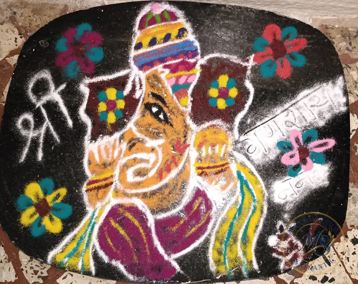 Ganesha Rangoli — rangoli by Mahalakshmi Srikanth