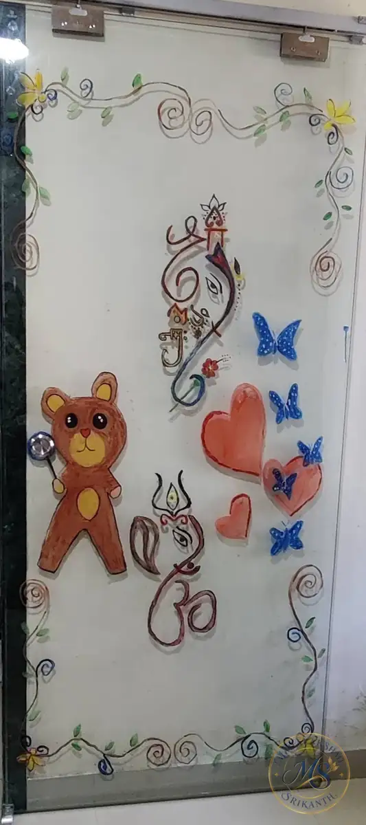 Ganesha Glass Door Painting — painting by Mahalakshmi Srikanth