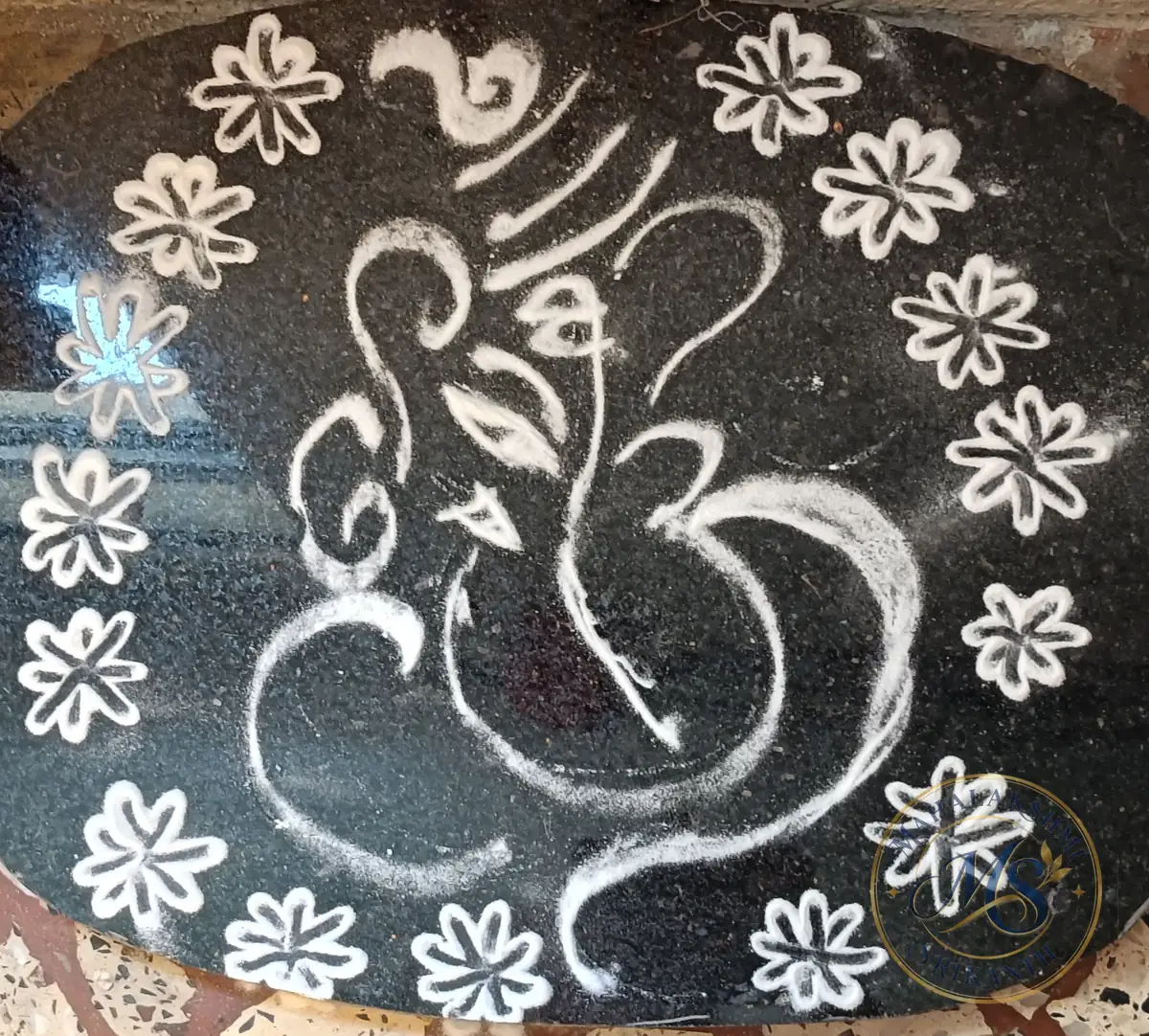 Ganesha Om Rangoli — rangoli by Mahalakshmi Srikanth