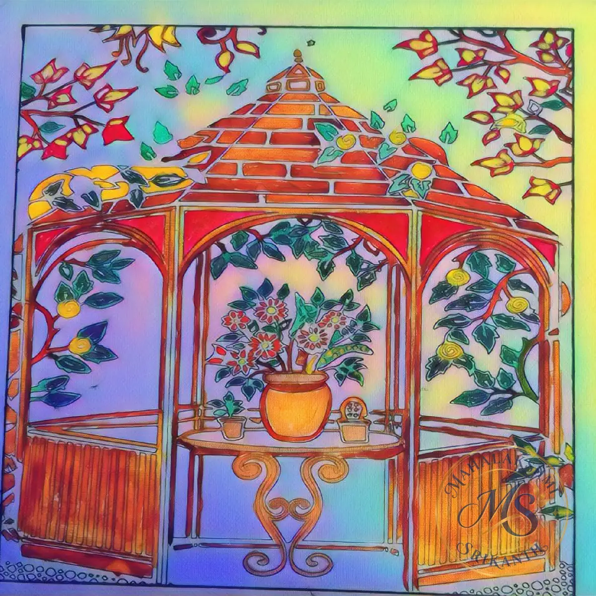 Garden — painting by Mahalakshmi Srikanth