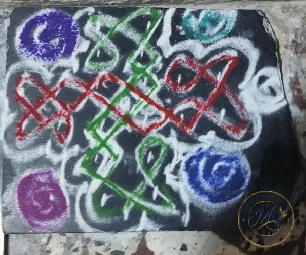 Geometric Swirl Rangoli — rangoli by Mahalakshmi Srikanth