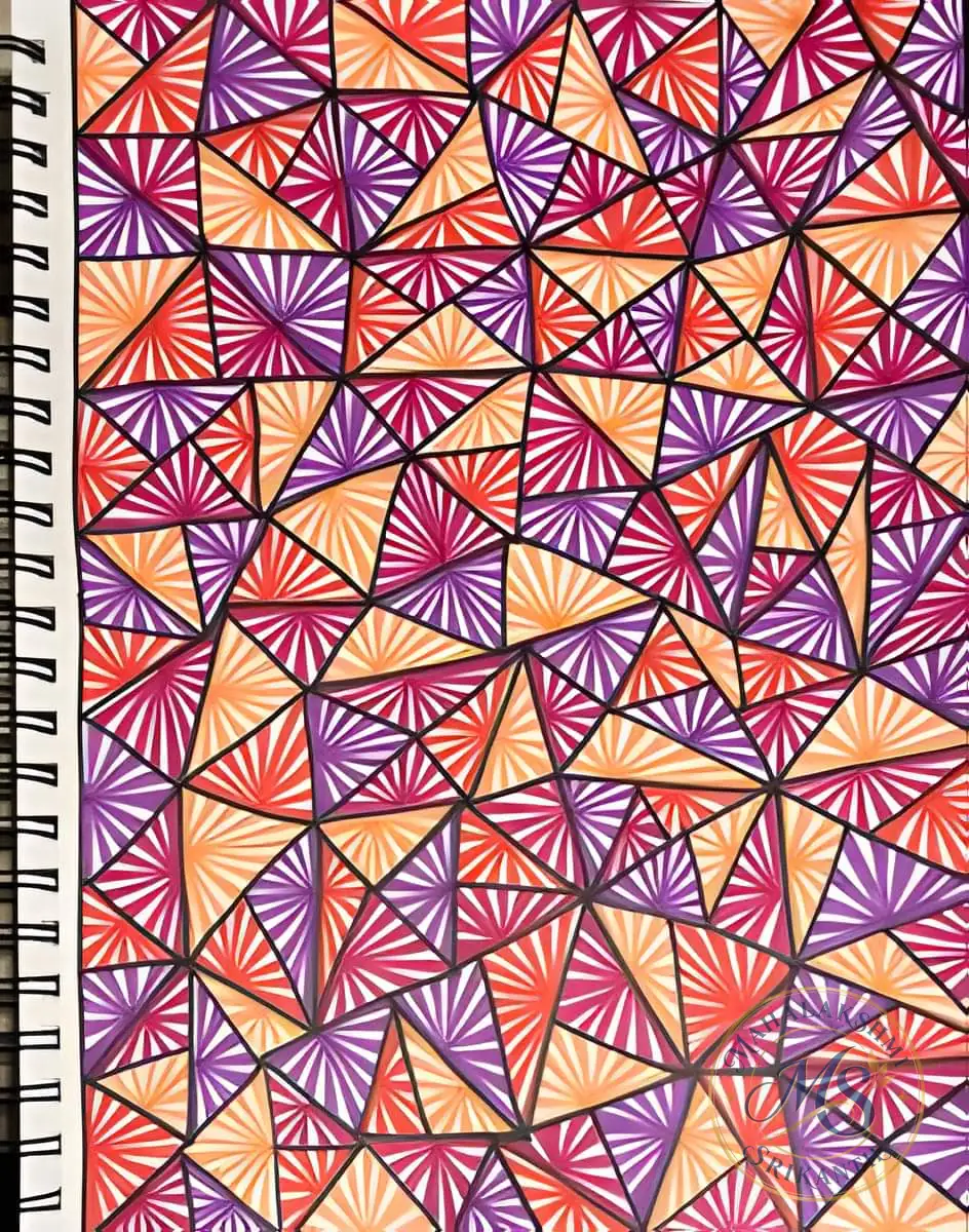 Geometric Triangles Pattern — drawing by Mahalakshmi Srikanth