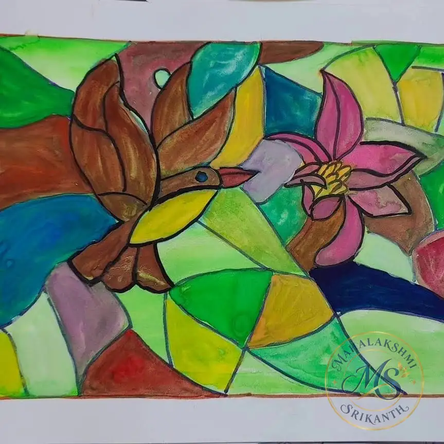 Glass Painting on Canvas — painting by Mahalakshmi Srikanth