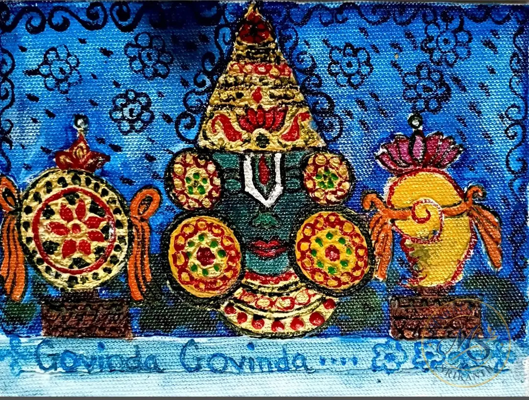 Govinda Tirupati Balaji Symbols — painting by Mahalakshmi Srikanth