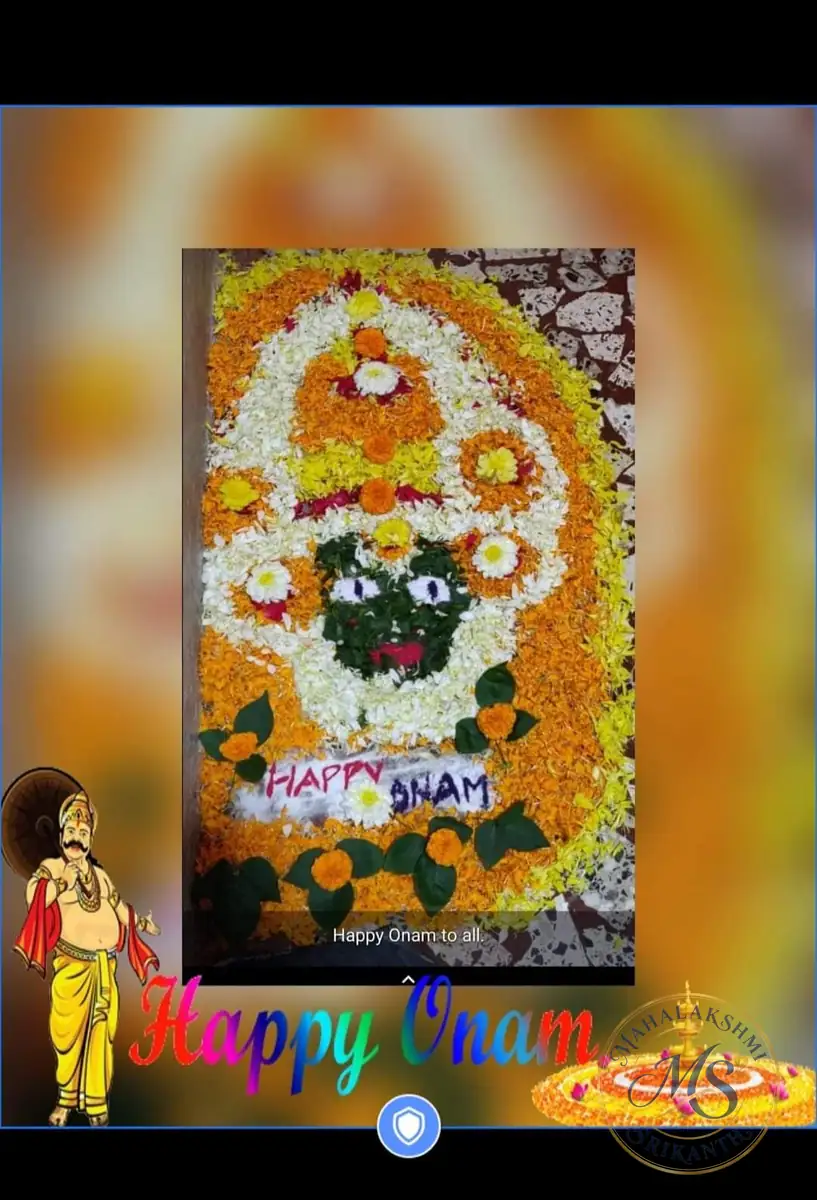 Happy Onam Flower Rangoli — rangoli by Mahalakshmi Srikanth