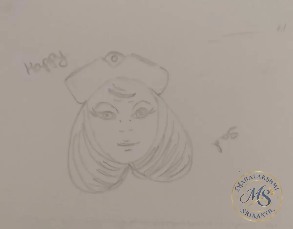 Happy & Sad Face in One — drawing by Mahalakshmi Srikanth