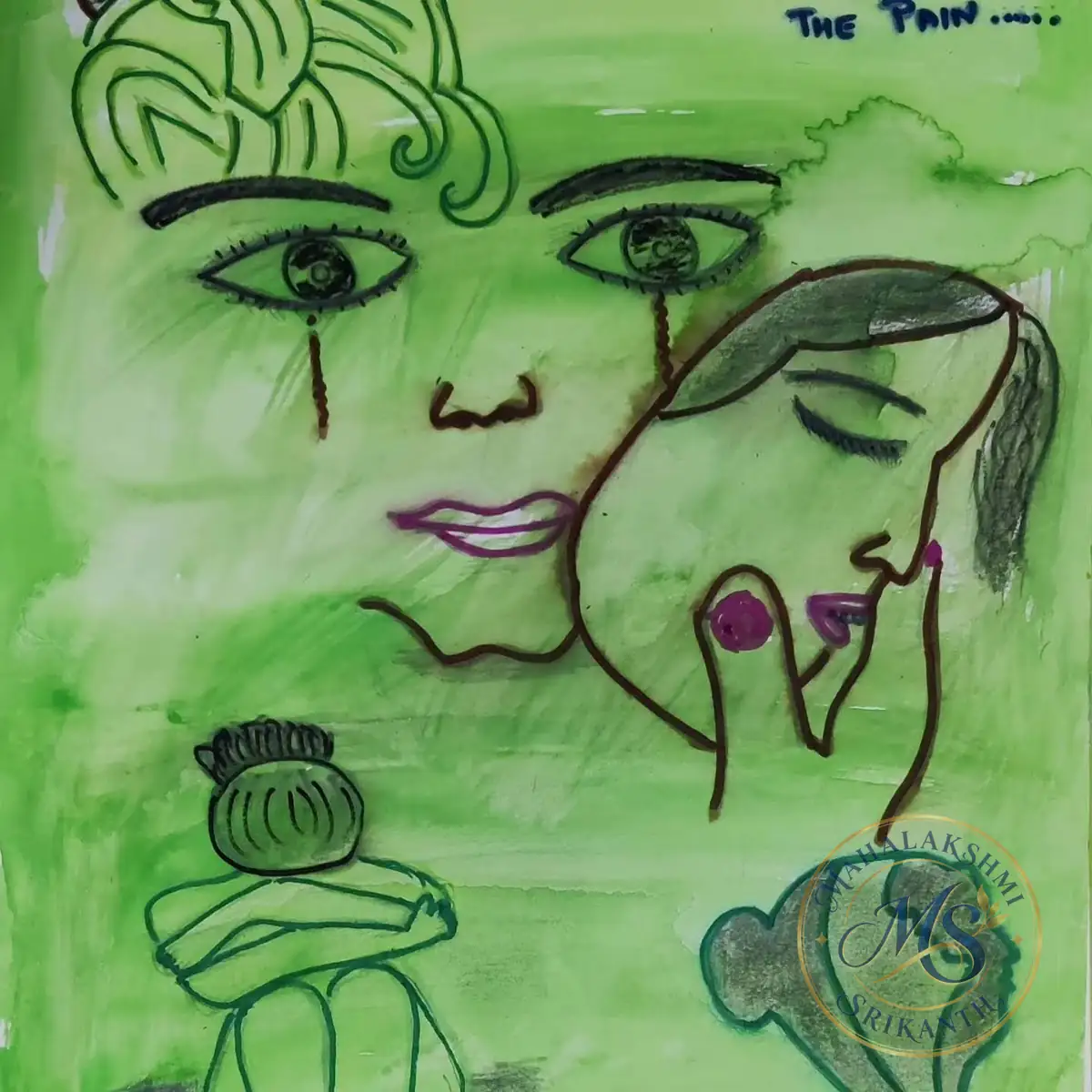 Happy Sad Face — painting by Mahalakshmi Srikanth