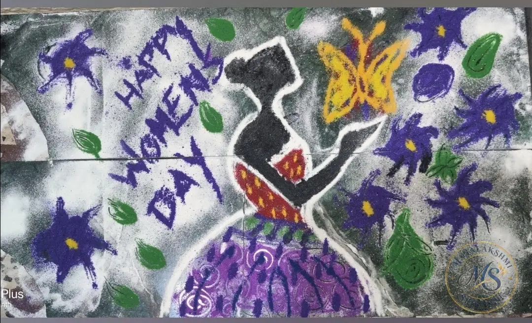 Happy Womens Day Rangoli Memory — rangoli by Mahalakshmi Srikanth