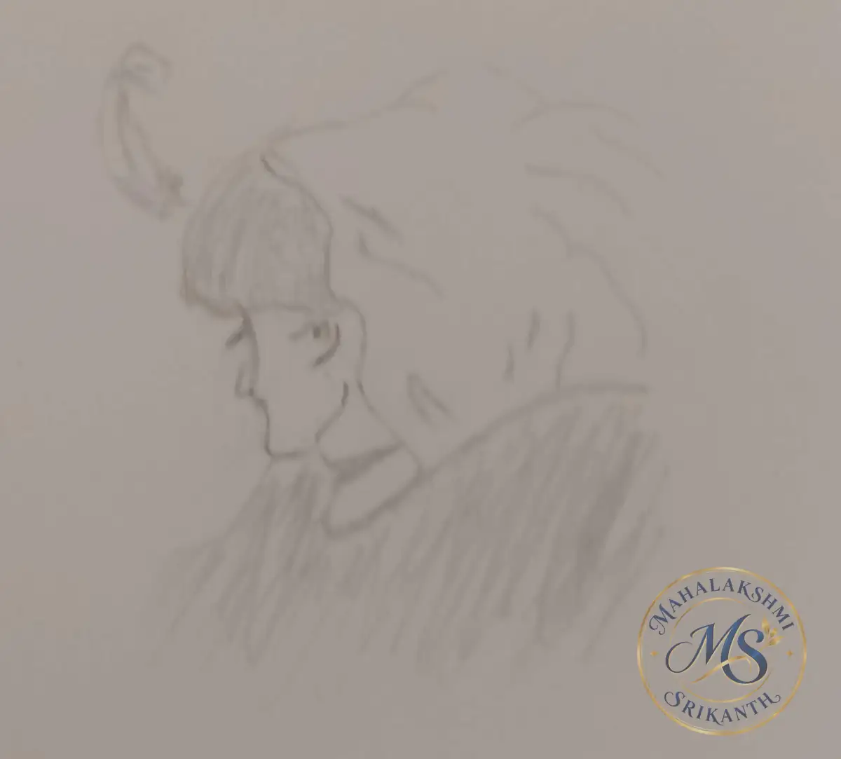 Hiden in Face — drawing by Mahalakshmi Srikanth