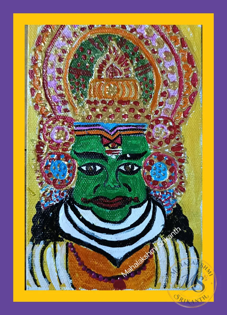 Kathakali Face Painting — painting by Mahalakshmi Srikanth