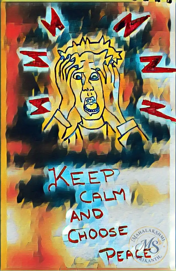 Keep Calm And Choose Peace — drawing by Mahalakshmi Srikanth