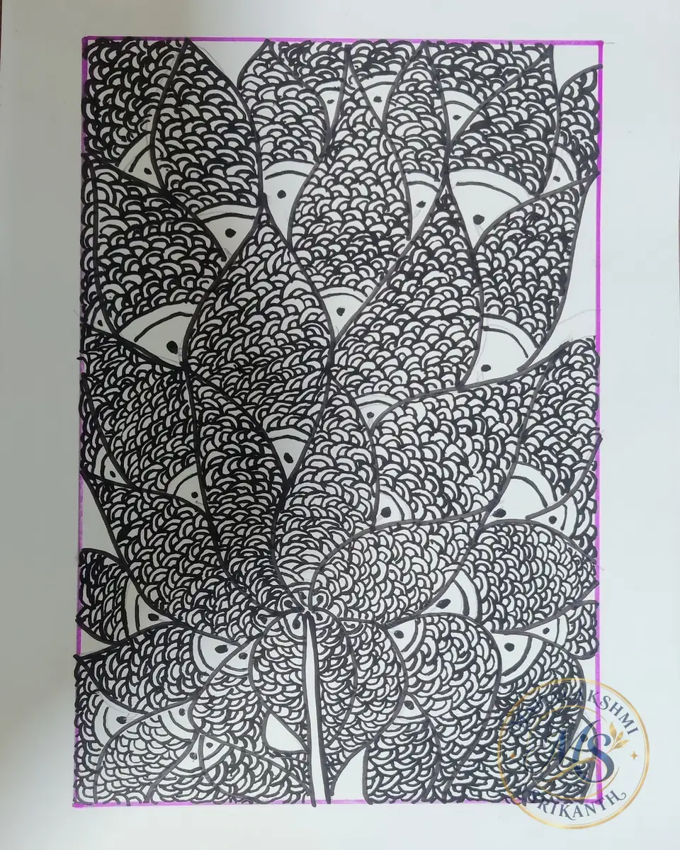 Lotus Zentangle Pen Art — drawing by Mahalakshmi Srikanth