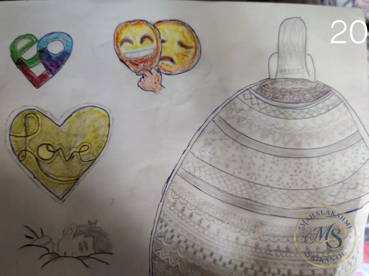 Love Heart Doodle Page — drawing by Mahalakshmi Srikanth