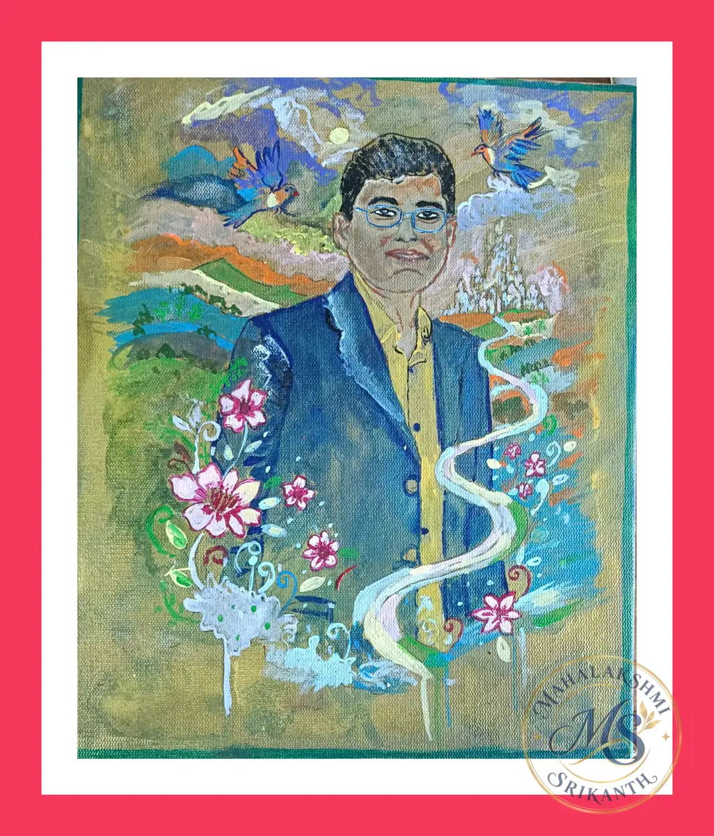 My Hubby Potrait — painting by Mahalakshmi Srikanth