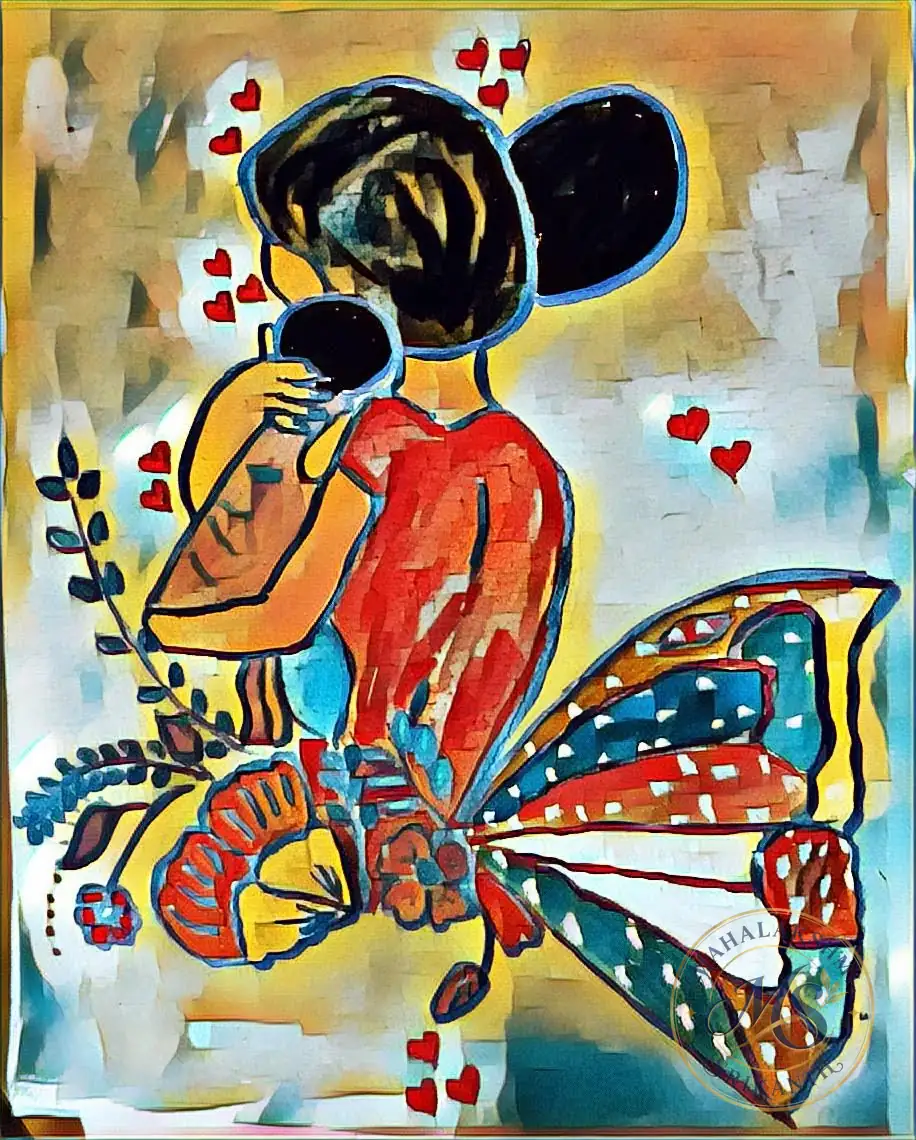 Mother & Child — painting by Mahalakshmi Srikanth