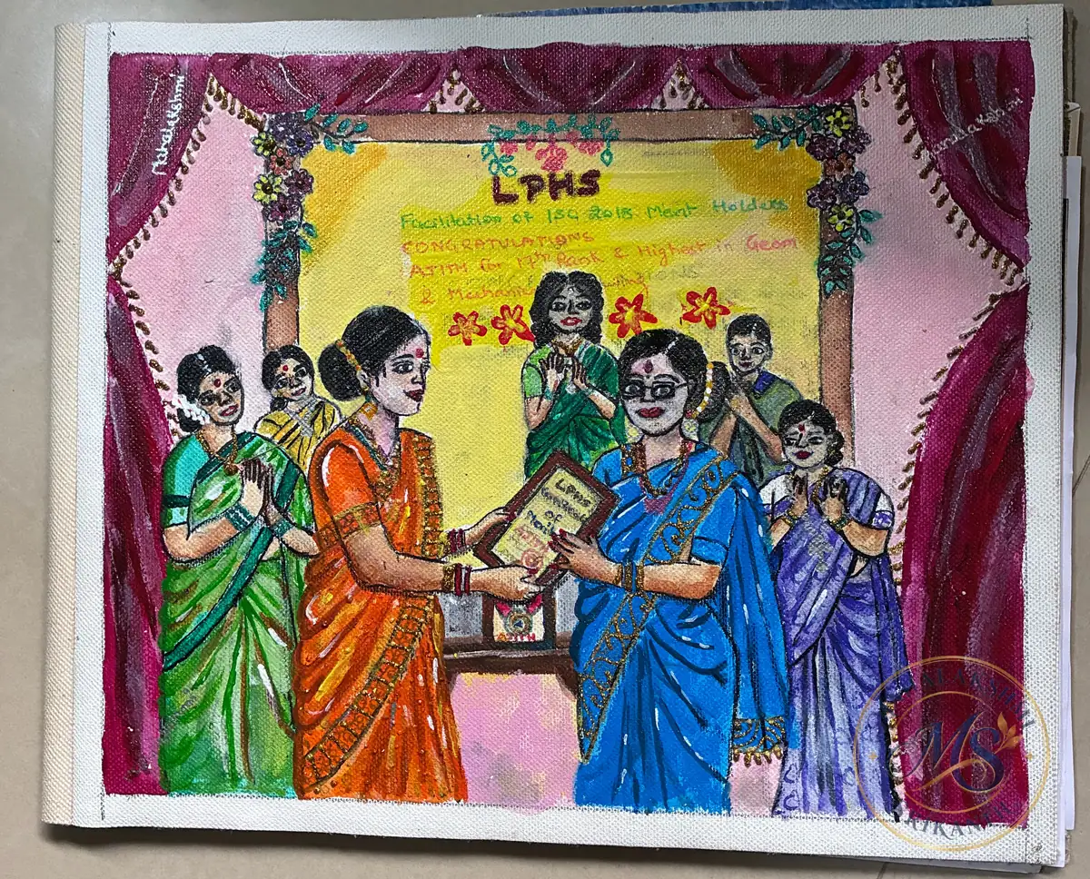 My Son’s Merit List Award Function — painting by Mahalakshmi Srikanth