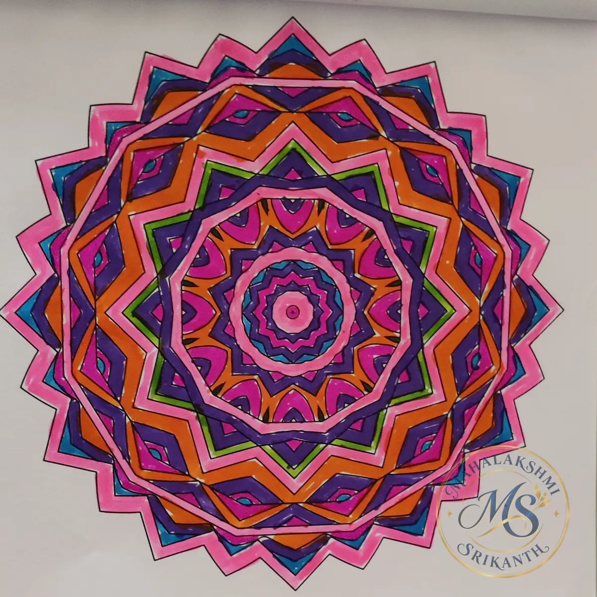 Pink Star Mandala — mandala by Mahalakshmi Srikanth