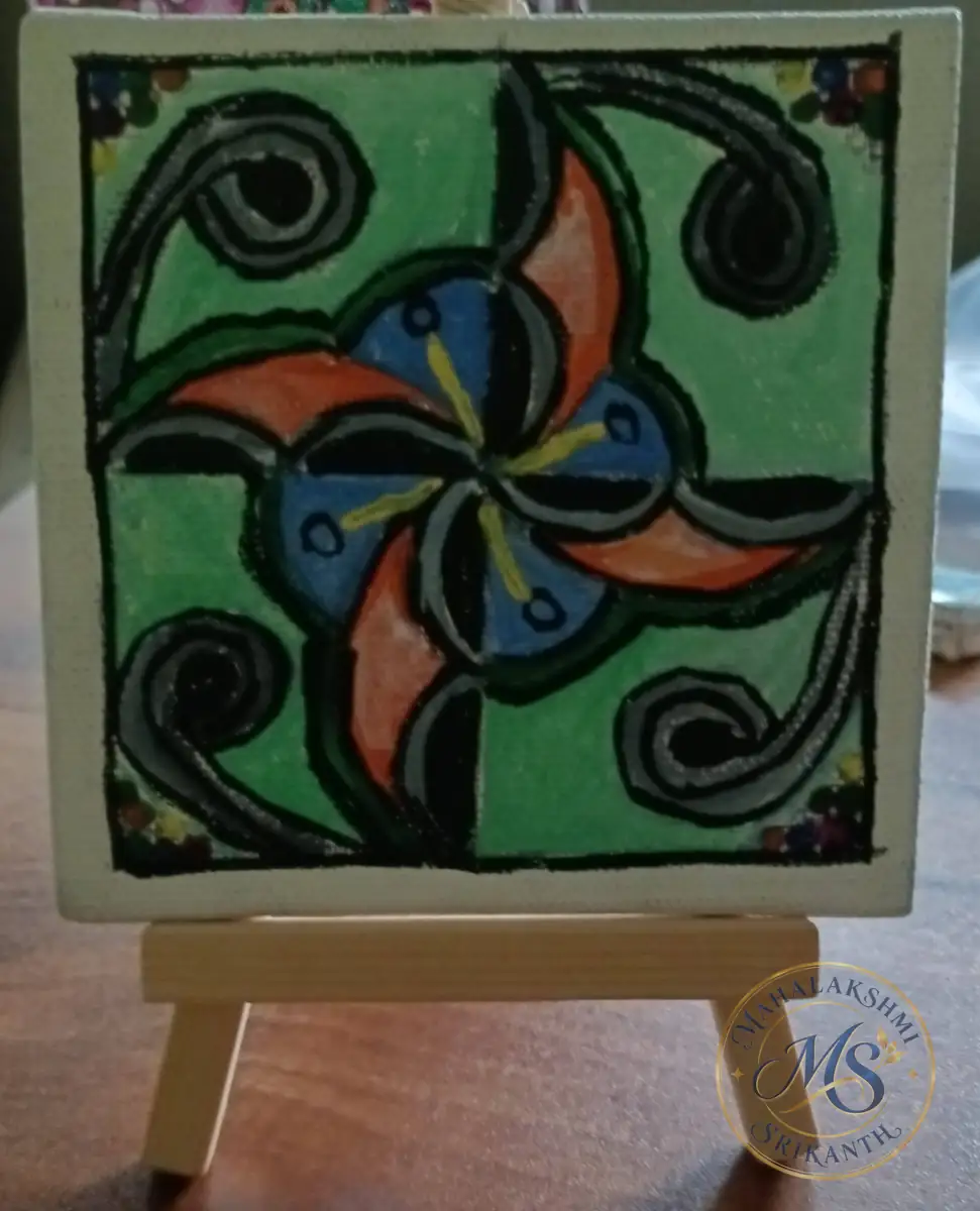 Pinwheel Design Mini Canvas — painting by Mahalakshmi Srikanth