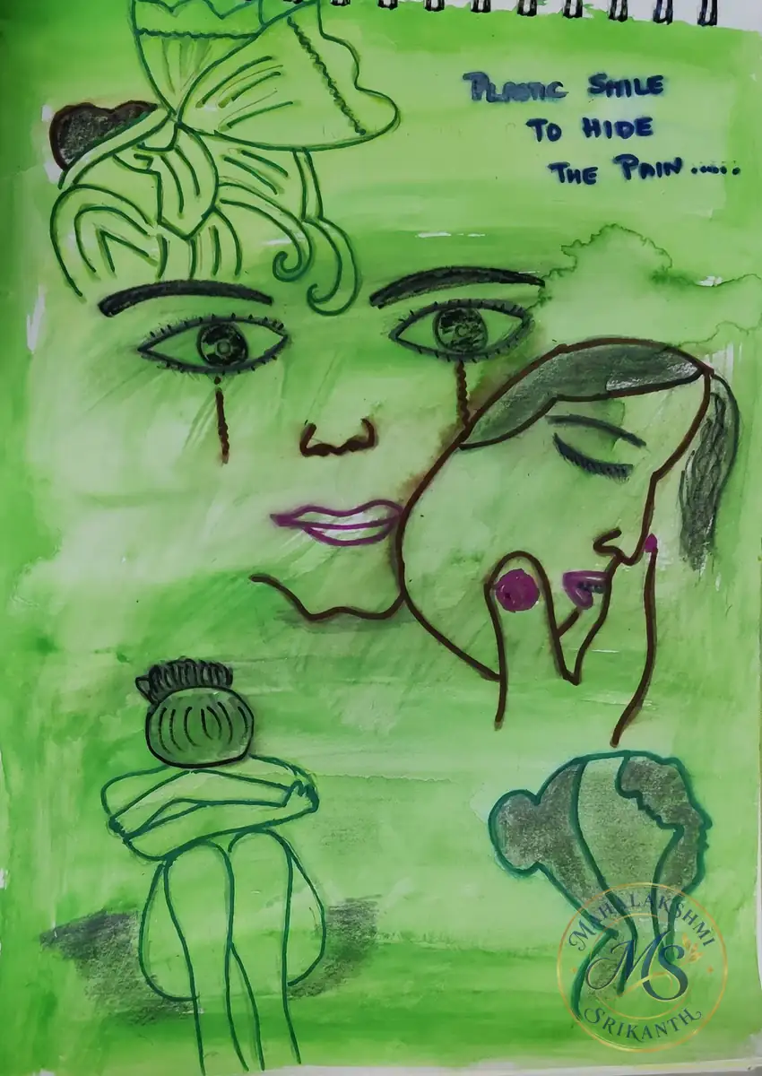 Plastic Smile Faces Painting — painting by Mahalakshmi Srikanth