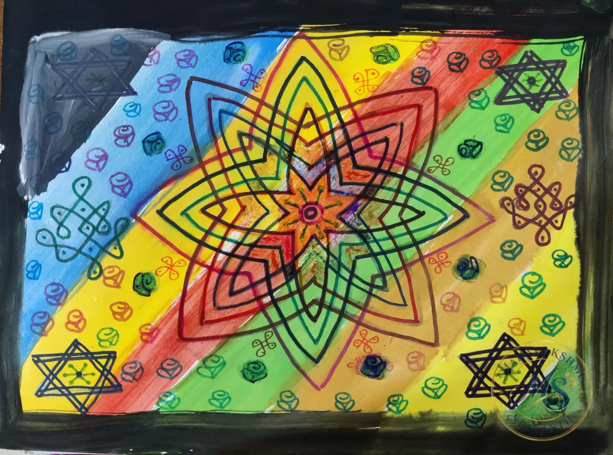 Rainbow Star Mandala — mandala by Mahalakshmi Srikanth