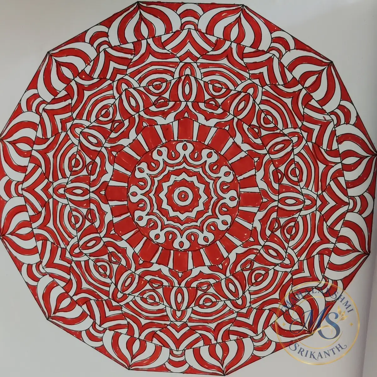 Red Mandala — mandala by Mahalakshmi Srikanth