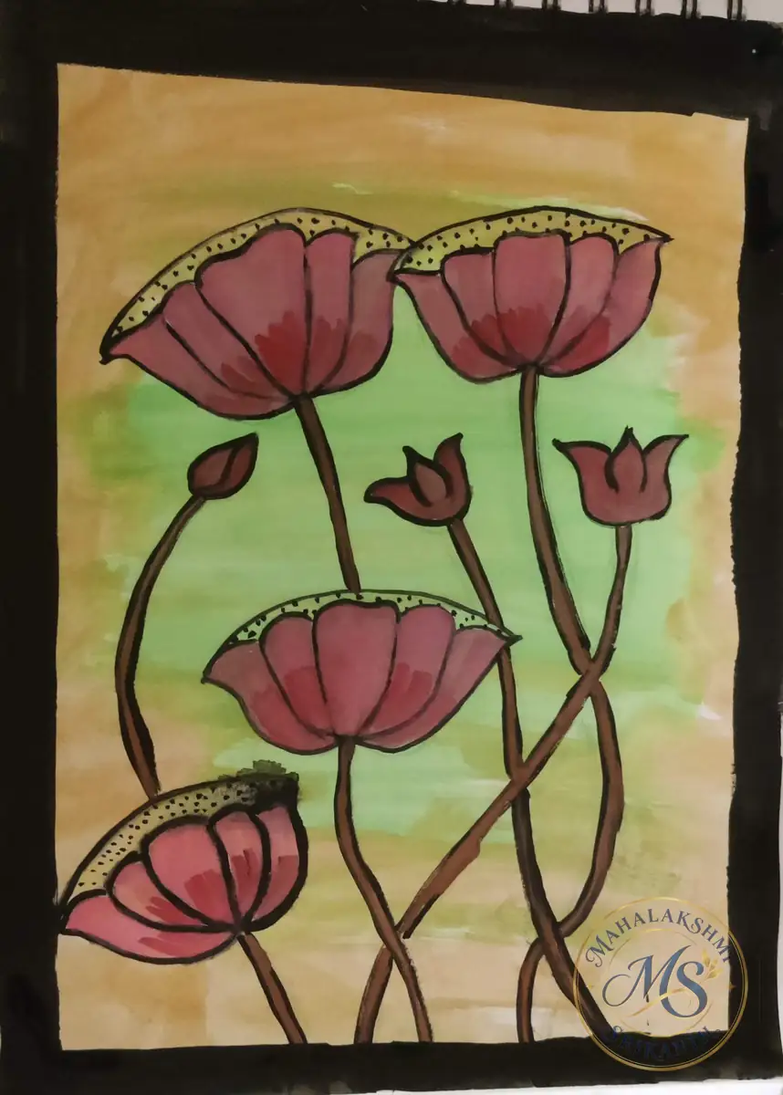 Red Poppies Watercolor — painting by Mahalakshmi Srikanth
